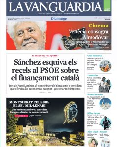 Capa La Vanguardia 07/09/2024